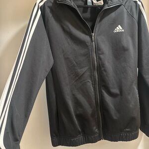 Adidas Black Jacket with White Accents